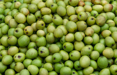 Jujube fruit kept for sale
