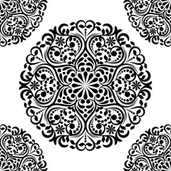 Mandala. Round Ornament Pattern. Vintage decorative elements. Hand drawn background. Islam, Arabic, Indian, ottoman motifs.