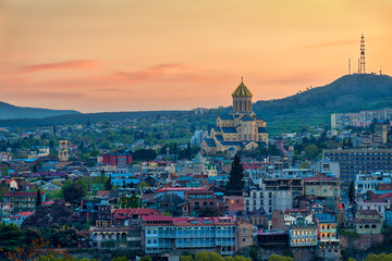 Fototapeta na wymiar Tbilisi Downtown, Georgia, taken in April 2019\r\n' taken in hdr