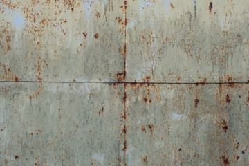 old rusty sheet metal wall. metal sheets