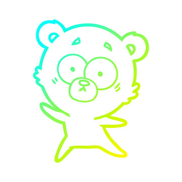 recommend clip art: cold gradient line drawing anxious bear cartoon