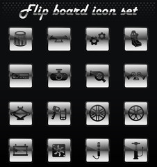 car shop icon set