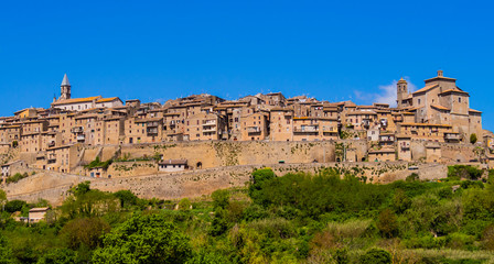 Fototapeta premium Panoramic view of Grotte di Castro skyline, mediaeval town near lake Bolsena, Viterbo province, central Italy