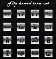 electronics supermarket icon set