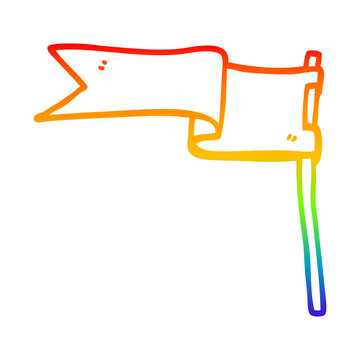 recommend clip art: rainbow gradient line drawing cartoon flag