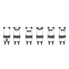 Pose of cute animal character, Illustration © ruttakul