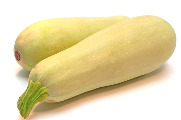 Fresh zucchini isolated on white background