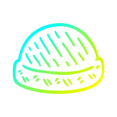 cold gradient line drawing cartoon winter hats