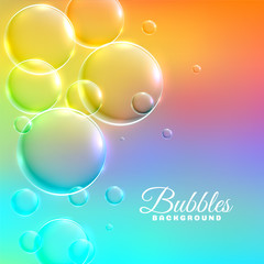 colorful background with shiny bubbles
