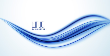 Fototapeta premium abstract blue line wave background