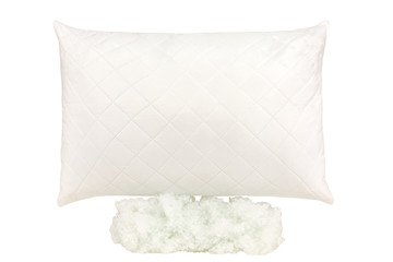 white pillow on perfect white background