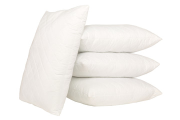 Fototapeta na wymiar white pillow on perfect white background, stock photography