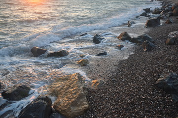 rocks on beach
