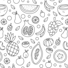  pattern with fruits and vegetables illustration