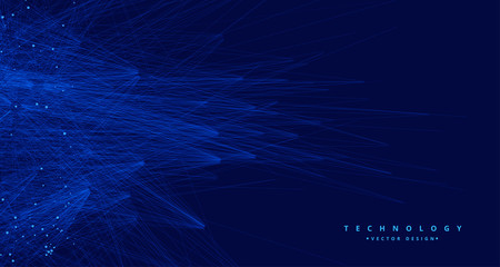abstract blue tachnology big data ai background