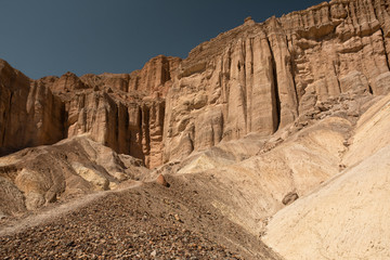 Red Cathedral at the golden canyon in Death Valley National Park