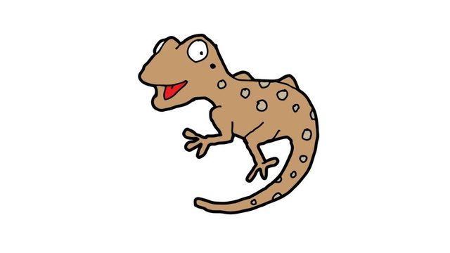 kids drawing white screen with theme of lizard