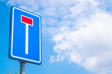 Dutch road sign: dead end on street