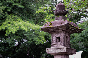 It is a lantern of a Japanese shrine.