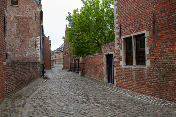 Fototapeta na wymiar Historic city of Leuven Belgium. Begijnhof. Beguinage