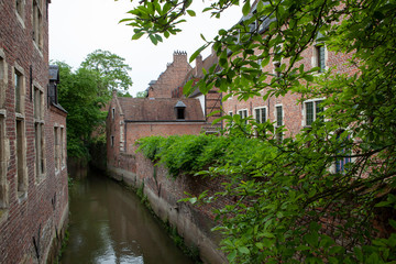 Fototapeta na wymiar Historic city of Leuven Belgium. Begijnhof. Beguinage