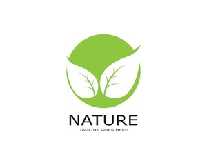 Logos of green leaf ecology nature element vector icon