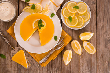 Lemon and mascarpone cheesecake.