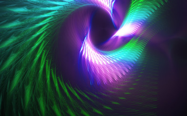 green abstract fractal background 3d rendering illustration