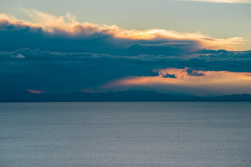 sunset at Lake Titicaca