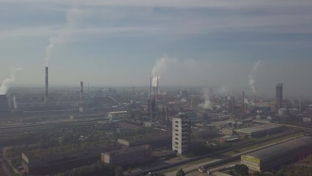 Kemerovo Azot factory drone view
