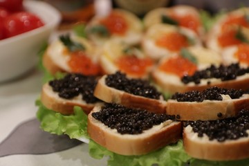 bruschetta with tomato and basil on wooden table