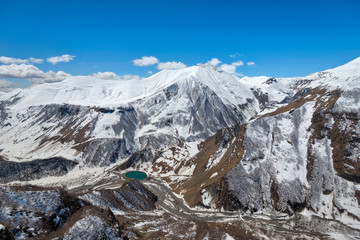 Fototapeta premium Russian - Georgian Friendship Monument, Georgia, taken in April 2019\r\n' taken in hdr