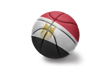 basketball ball with the national flag of egypt on the white background