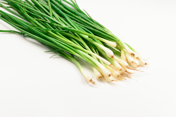 Green onion isolated on white.