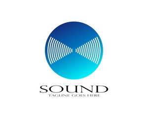 sound wave ilustration logo vector icon template