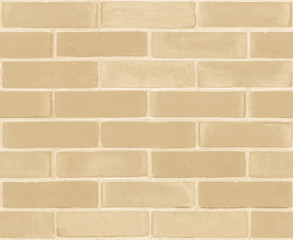 Brick wall texture pattern background in natural light ancient cream  beige brown color