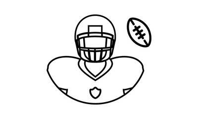 Rugby player icon for sports and team representation