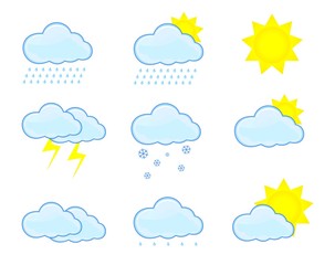 Weather icons.