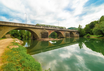 Fototapeta premium Umbertide (Italy) - A little charming medieval city with stone castle on Tiber river, province of Perugia. Here the historical center.