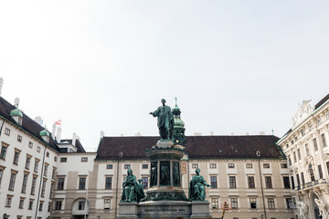 Fototapeta na wymiar Statue of Francis II Emperor in Vienna, Austria
