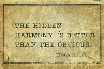 hidden harmony Heraclitus
