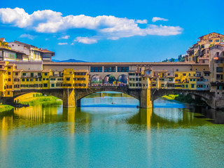 Obraz premium View of the Ponte Vecchio (Old Bridge) in Florence, Italy