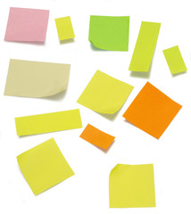post it colorful - clipping path