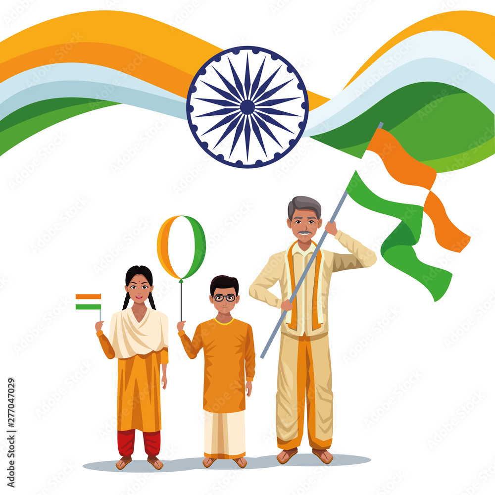 Wall mural india independence day card