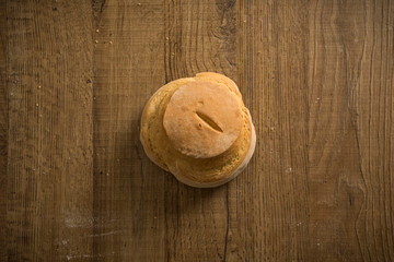 fresh bread top view