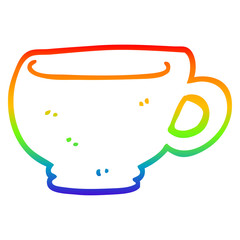 Obraz premium rainbow gradient line drawing cartoon cup