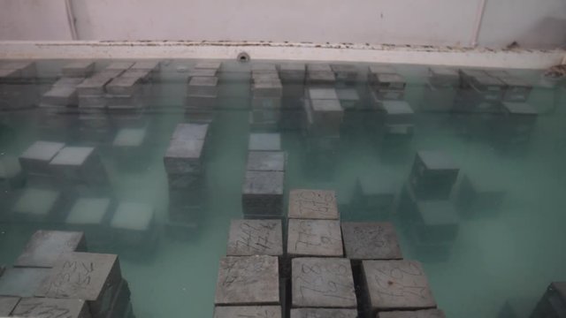 Panoramic view of a brick curation in a warehosue