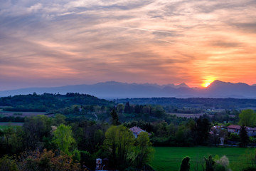 Evening in the countryside of Friuli