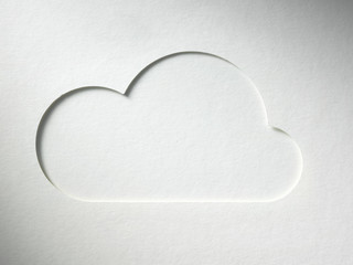 cloud on the paper background