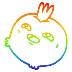 rainbow gradient line drawing cartoon happy root vegetable